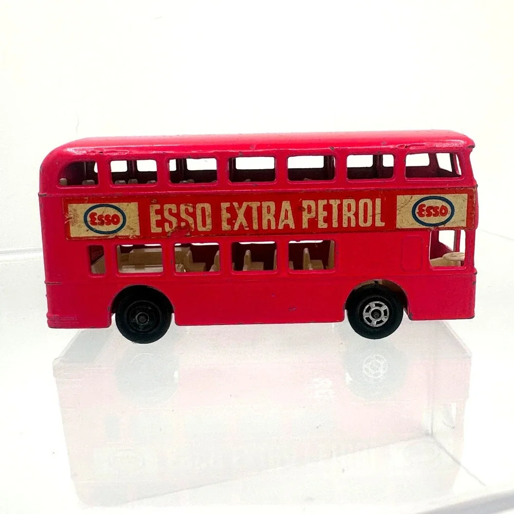 Vintage Matchbox Series No 74 Daimler Bus Lesney Esso Extra Petrol Red England